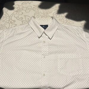 Men's White Patterned Shirt